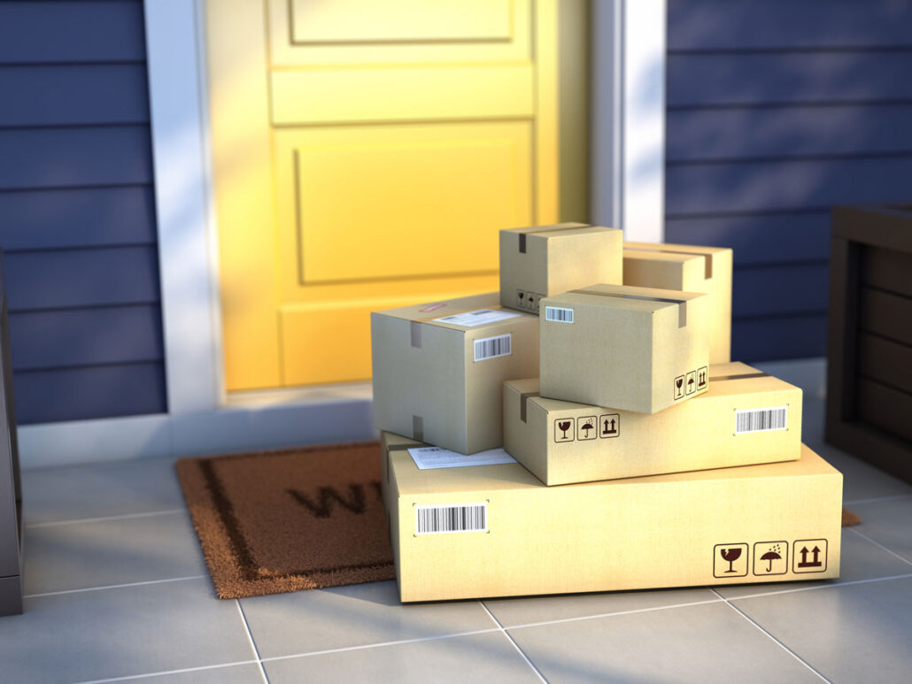 Packages on doorstep